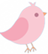 ピンク色の鳥のイラスト